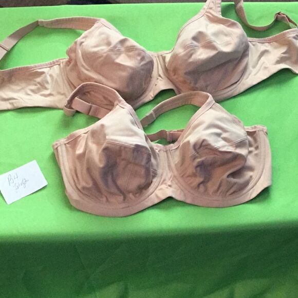 Lot  of 2 nude bras in size 36DDD by GODDESS - Picture 1 of 8